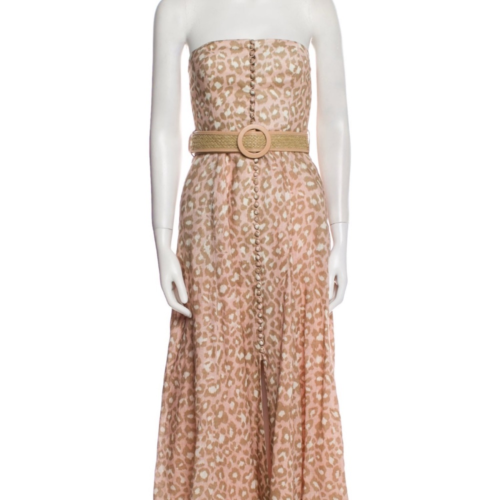 Zimmerman animal print midi length dress.